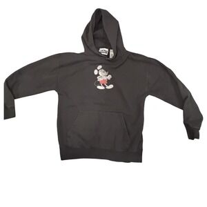 Disney Mickey Mouse Hoodie Sweatshirt Pullover‎ Gray Graphic Adult